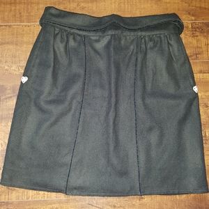 Wool high waisted skirt